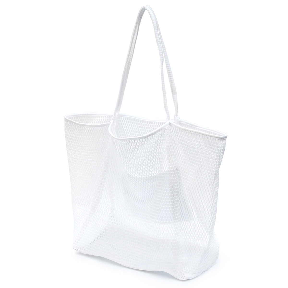 Mesh Beach Tote White