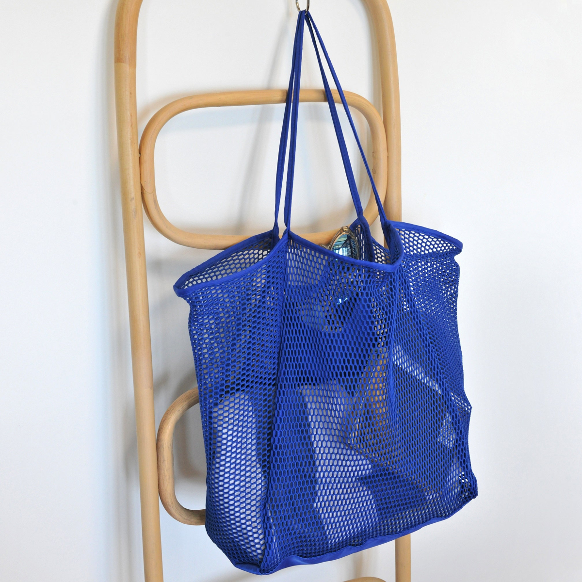 Mesh Beach Tote Klein Blue