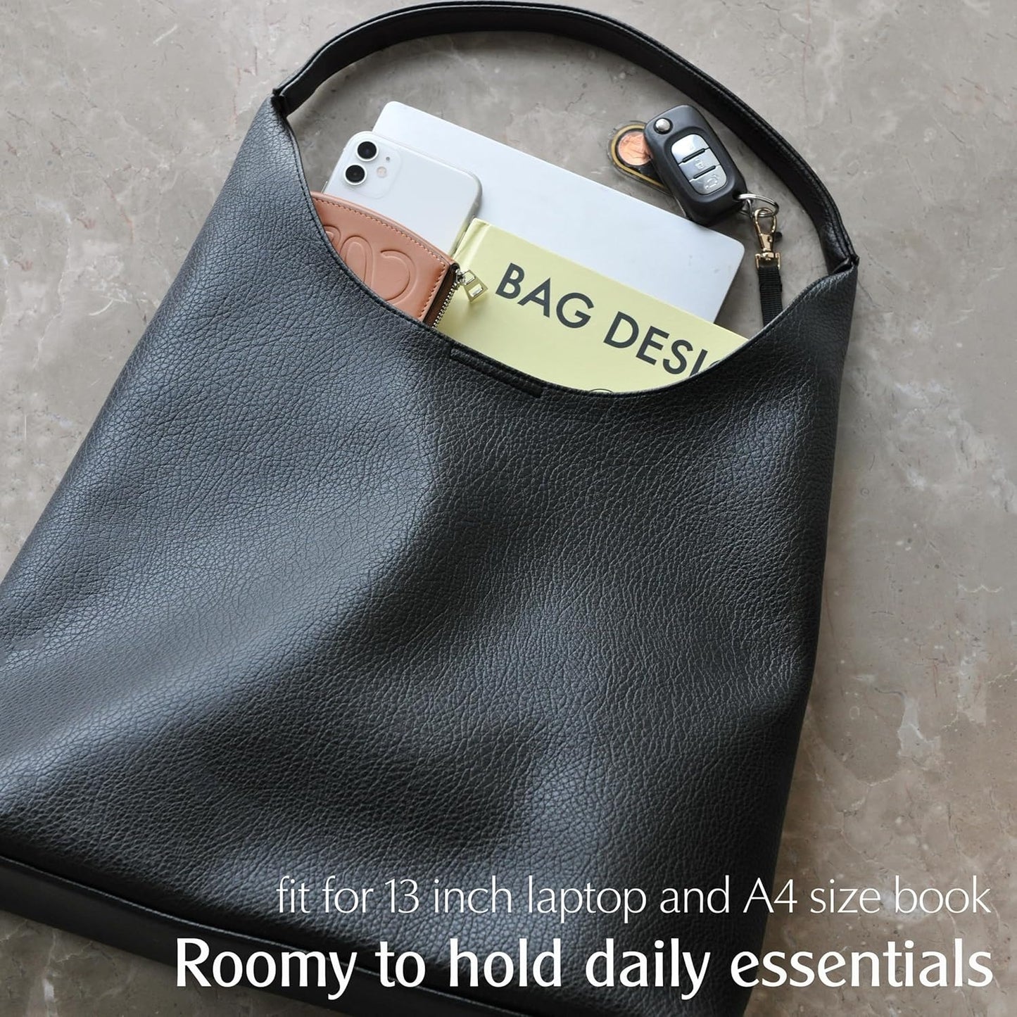Soft Vegan Leather Hobo Bag for Women