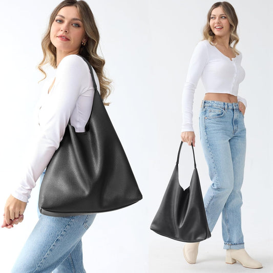 Soft Vegan Leather Hobo Bag for Women