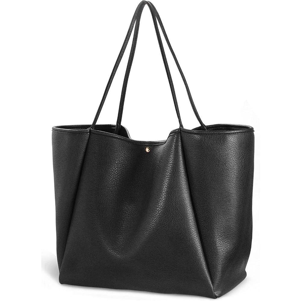 Oversize Vegan Leather Tote Women Weekender Bag Shopper Handbag Travel Purse