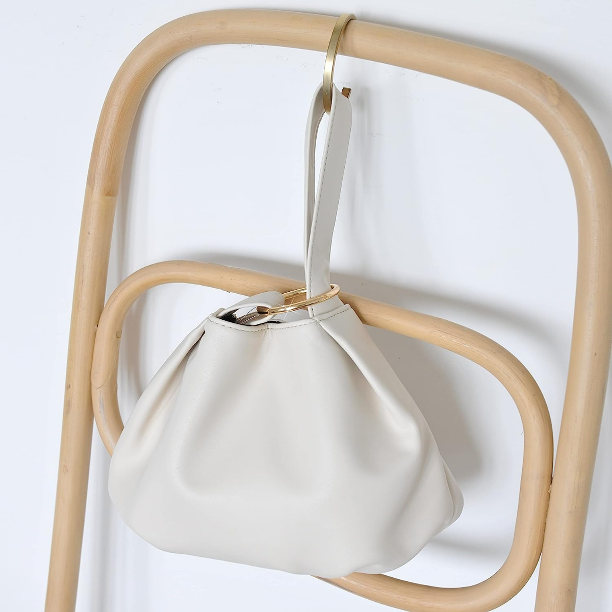 Women's Clutch Soft Vegan Leather Hobo Top Handle Bag Small Tote Purse