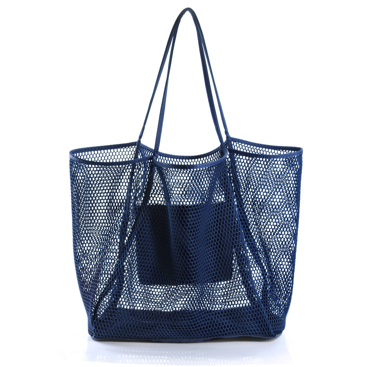 Mesh Beach Tote Blue